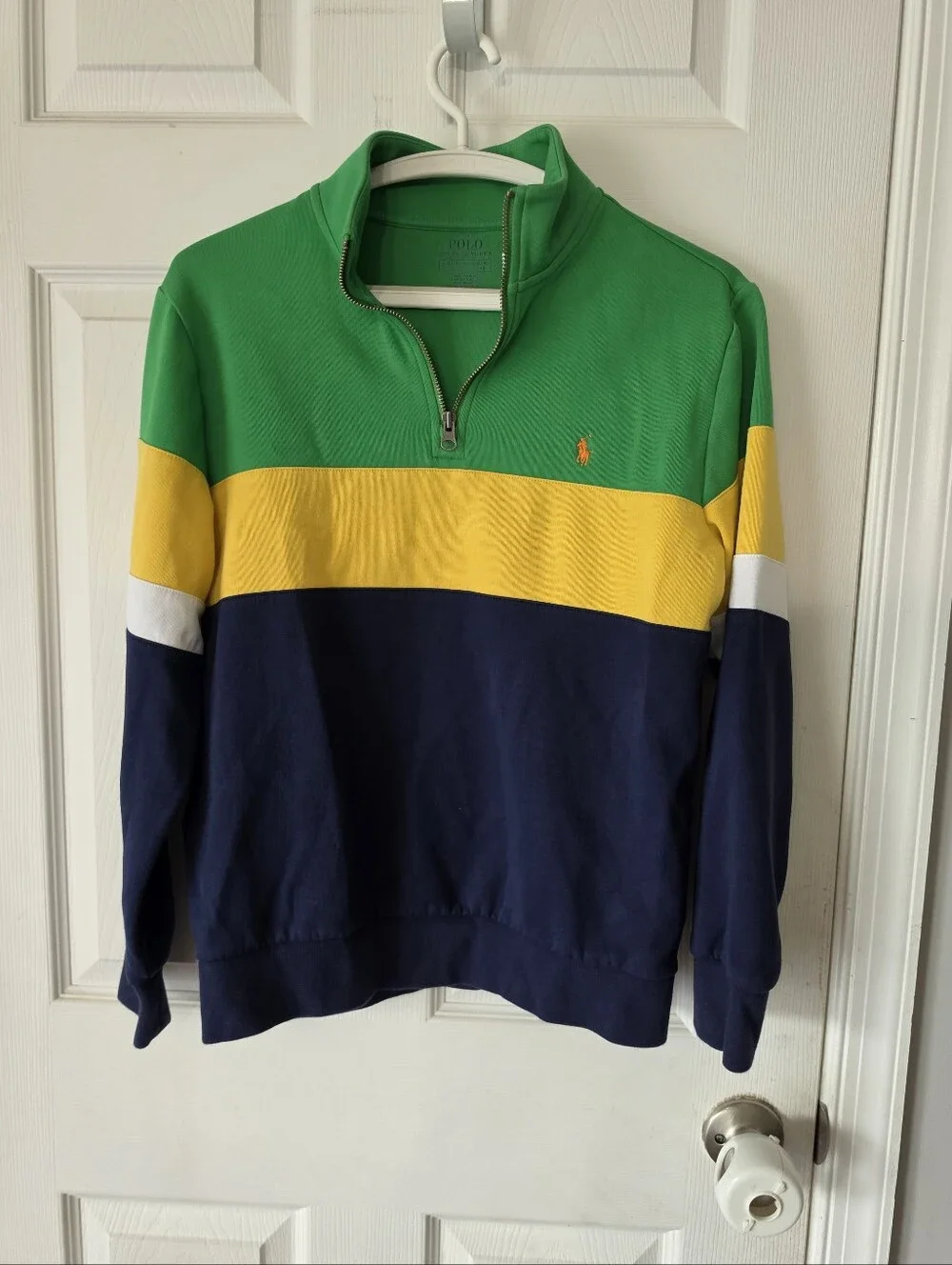 Polo Ralph Lauren Double-Knit Quarter-Zip Sweatshirt And Jogger Set Size Large L